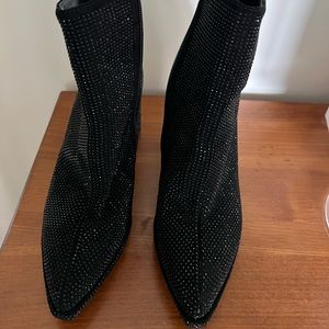 Black studded ankle boots